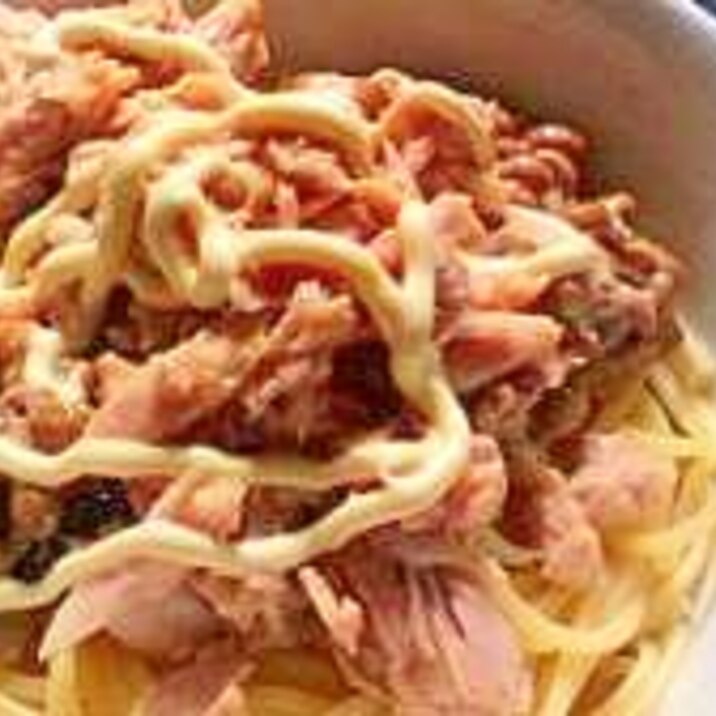 おうちにある材料で♪つなっとうパスタ